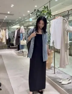 ebure エブール シアーコットン アセテート Vネック ニット