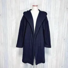 【nikoand...】長袖ロングニットカーディガン 羽織り フード付き