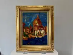 中畠一宇　油彩画 風景画 額装 アート　絵画のサムネイル