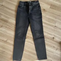 MOUSSY ブラック ストレートデニム ハイウエスト