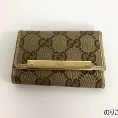 GUCCI グッチ GGキャンバス キーケース 6連 ゴールド金具 レディース
