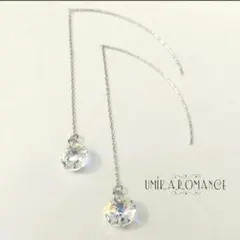 SALE！クリスタル 一粒 輝きアメリカンピアス★ハンドメイド