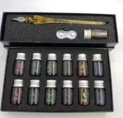 新品 ガラスペン 万年筆 ペンセット and 12色インクセットスペシャルセット