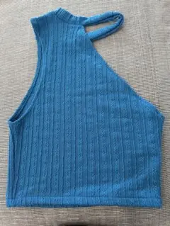 【週末セール✨】半額ZARA短丈アシンメトリーニットトップス