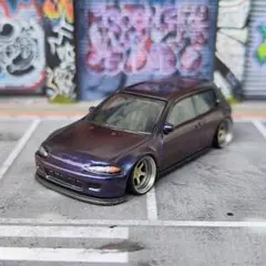 トミカ改造 トヨタ 80スープラ マジョーラ紫 エアロ☆深リム ☆ホット