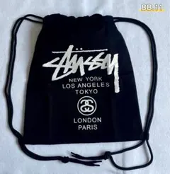 BB.11 未使用STUSSY ステューシー ナップサック リュック ブラック