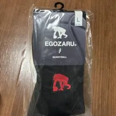 EGOZARU バスケットボールソックス L ブラック×赤