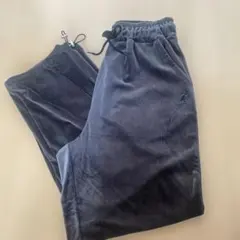 KANGOL グレー ジョガーパンツベロア風素材