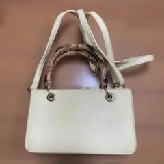 しまむら バンブーハンドル ショルダーバッグ