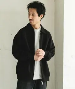 裏起毛スウェットジップブルゾン　黒L