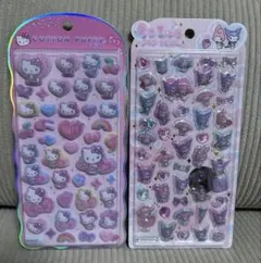 新品　サンリオ　コットンパフィーシール　キティ　うるちゅる　マイメロ　クロミ