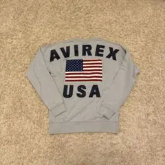 AVIREX アメリカ国旗刺繍 クルーネックスウェットのサムネイル
