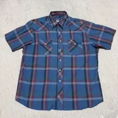 【美品】80s Wrangler 半袖ウエスタンシャツ チェック柄のサムネイル