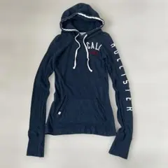 Hollister ネイビー 00s フード パーカー 長袖 ホリスター y2k
