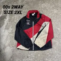 00s 2WAYナイロンジャケット ベスト Y2K テック 2XL 香港製のサムネイル