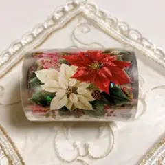 【M-692】 QY様 Poinsettia 1ループ　マステ切り売り