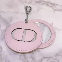 新品未使用　Dior ノベルティ ミラー付きキーホルダー ピンク