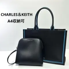 CHARLES＆KEITH ジャンプ トートバッグ ポーチ付のサムネイル