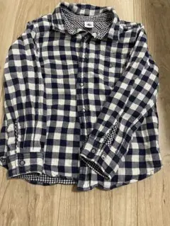 チェック柄長袖シャツ 110 5才
