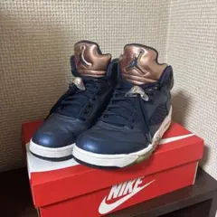 NIKE AIR JORDAN 5 ネイビーブロンズスニーカー 28cm