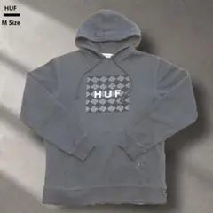 HUF M ボックスロゴ総柄フーディ｜都会派スケーターデザイン