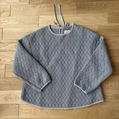 ROBE DE PEAU グレー キルティング トレーナー