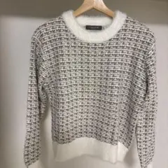 A day in the life チェック柄ニットセーター