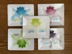 七宝焼 hishiro 花柄がかわいい昭和レトロな小皿 5枚セット