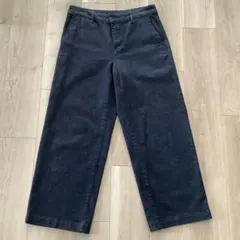 無印良品 ワイドデニム パンツ ジーンズ 濃紺 Mサイズ