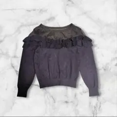 【フレンチガーリー】Heather シアーフリルニット 地雷系 ラメ 量産型