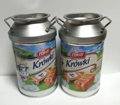ミルク缶 空き缶 貯金箱 2個セット