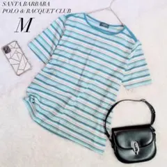 サンタバーバラポロアンドラケットクラブ/Tシャツ/半袖/ボーダー/Ｌ/コットン混