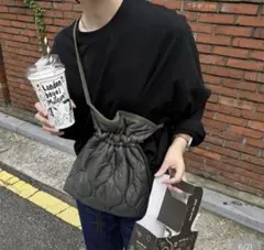 キルティングバッグ　カーキ