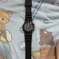 TECHNOS 腕時計 本体 クロノグラフ ブラック