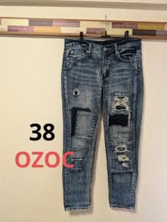 OZOC ダメージデニムパンツ 38