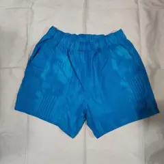 ASICS 青 ストライプ Mサイズ ショートパンツ