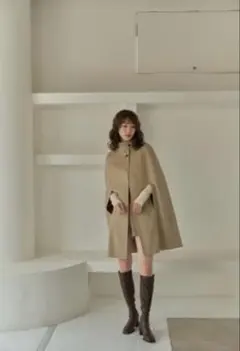 eaphi❣️high neck wool cape coat 美品 - メルカリ