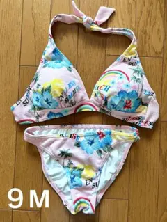 フラワー柄セパレート水着　９M ピンク　ホルダーネック　試着のみ