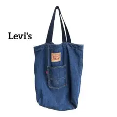 Levi's/リーバイス★デニムトートバッグ　フロントポケット付き　デニムブルーのサムネイル