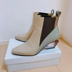 m*B様 UNITED NUDE アクリルヒール　サイドゴア　ショートブーツ　3