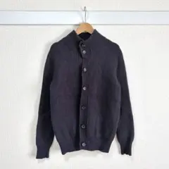GUTTERIDGE ウール カシミヤ ニットカーディガン M ネイビー 羽織