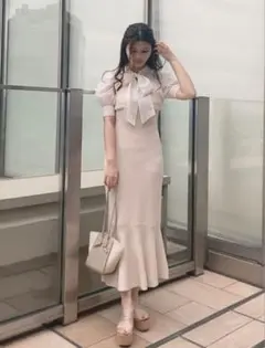 ■ 大人気✨MERCURYDUO 2WAYリボンパワショルニットワンピース