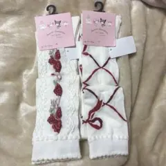 m♡petit 青木美沙子　しまむら　サンリオ　こぎみゅん　靴下　オーバーニー