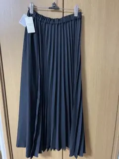 Samansa Mos2 黒 プリーツロングスカート