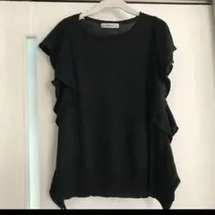 【美品】ZARA KNIT★レディース 半袖 フリル ニット セーター　Sのサムネイル