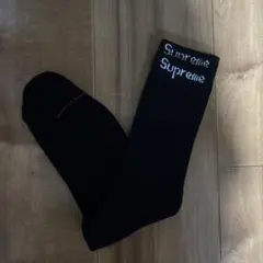 Supreme ソックス 靴下 黒1足分 1ペア