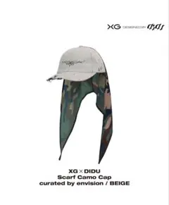 XG x DIDU Scarf Camo Cap ブラック XG didu & yueqi qi scarf camo cap black - メルカリ