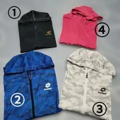 Lotto フルジップフード付きジャケット 各1,100円　ピンク1,000円