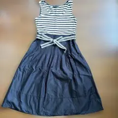 LAURA ASHLEY ノースリーブワンピース ボーダー