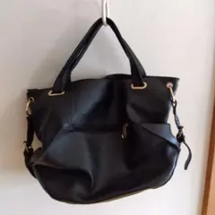 2WAY✨ モンテローザ MONTEROSA リュック トートバッグ 黒 金具 - メルカリ